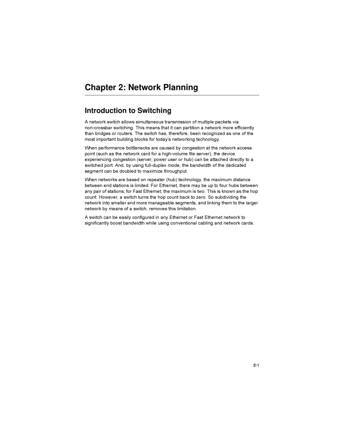 Alcatel-Lucent 6300-24 manual Network Planning, Introduction to Switching 