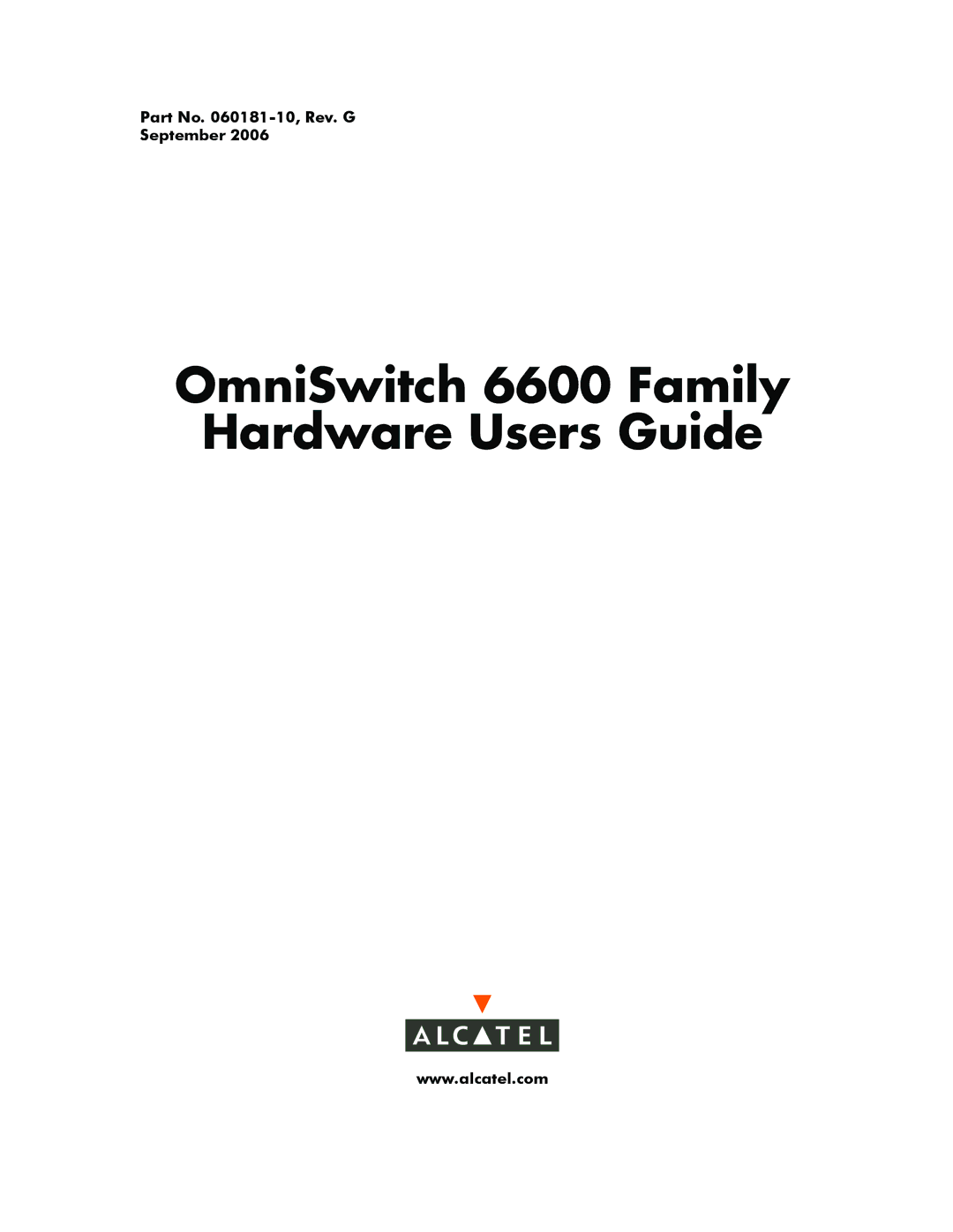 Alcatel-Lucent manual OmniSwitch 6600 Family Hardware Users Guide 