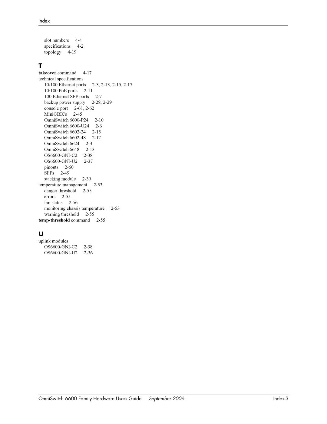 Alcatel-Lucent 6600 manual Takeover command, Temp-threshold command 