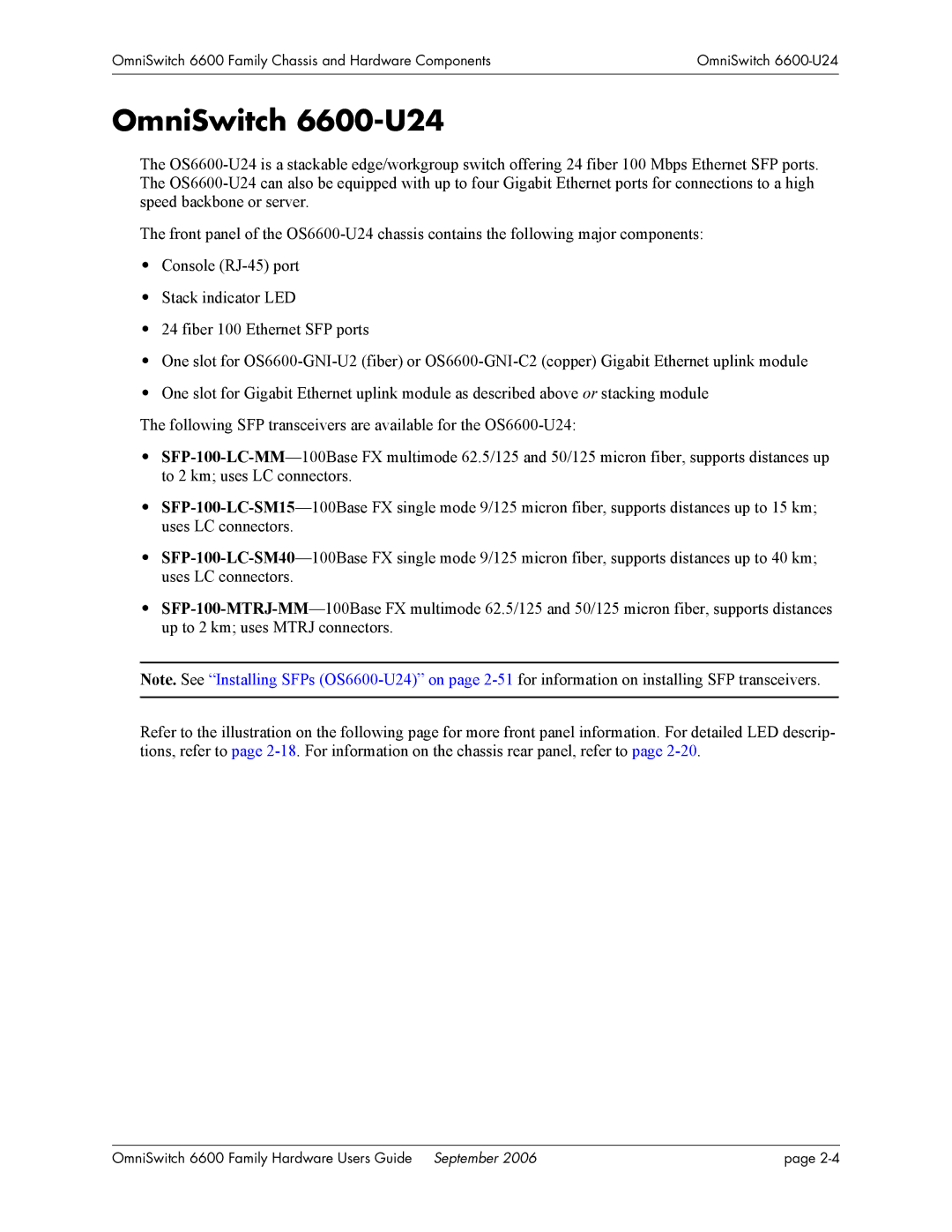 Alcatel-Lucent manual OmniSwitch 6600-U24 