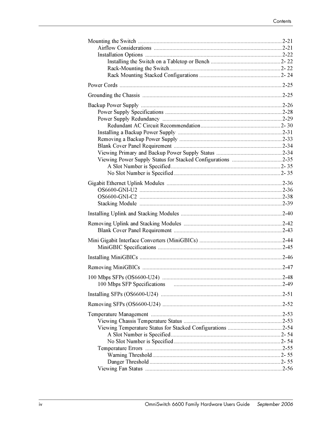 Alcatel-Lucent 6600 manual Temperature Errors Viewing Fan Status 