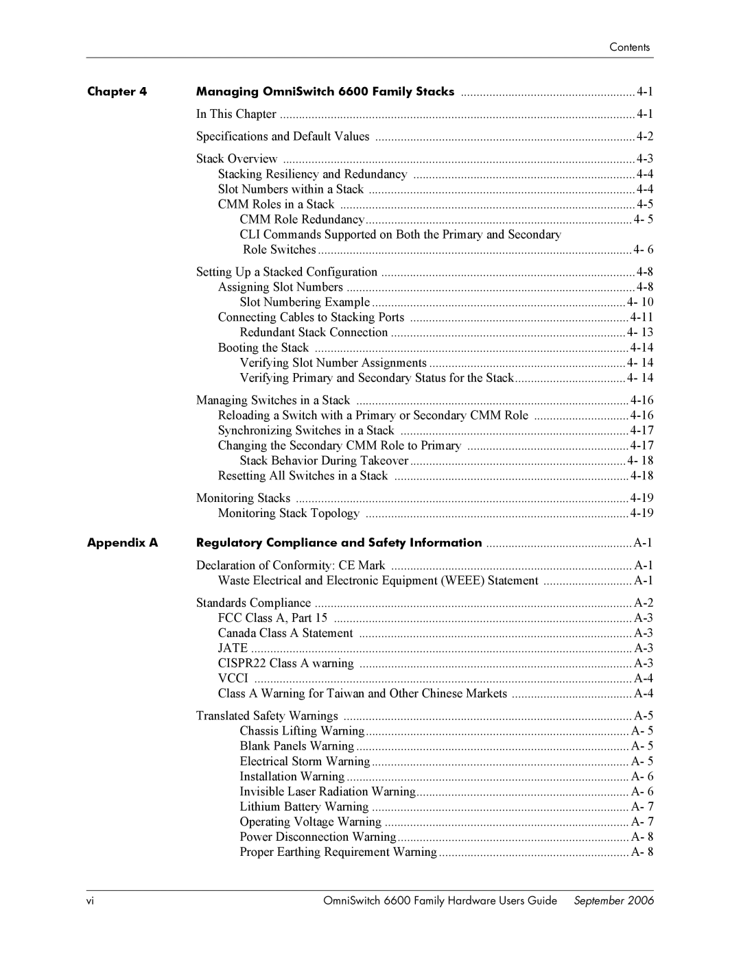 Alcatel-Lucent 6600 manual CLI Commands Supported on Both the Primary and Secondary 