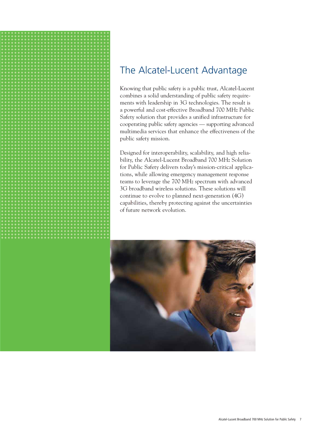 Alcatel-Lucent 700 MHz manual Alcatel-Lucent Advantage 