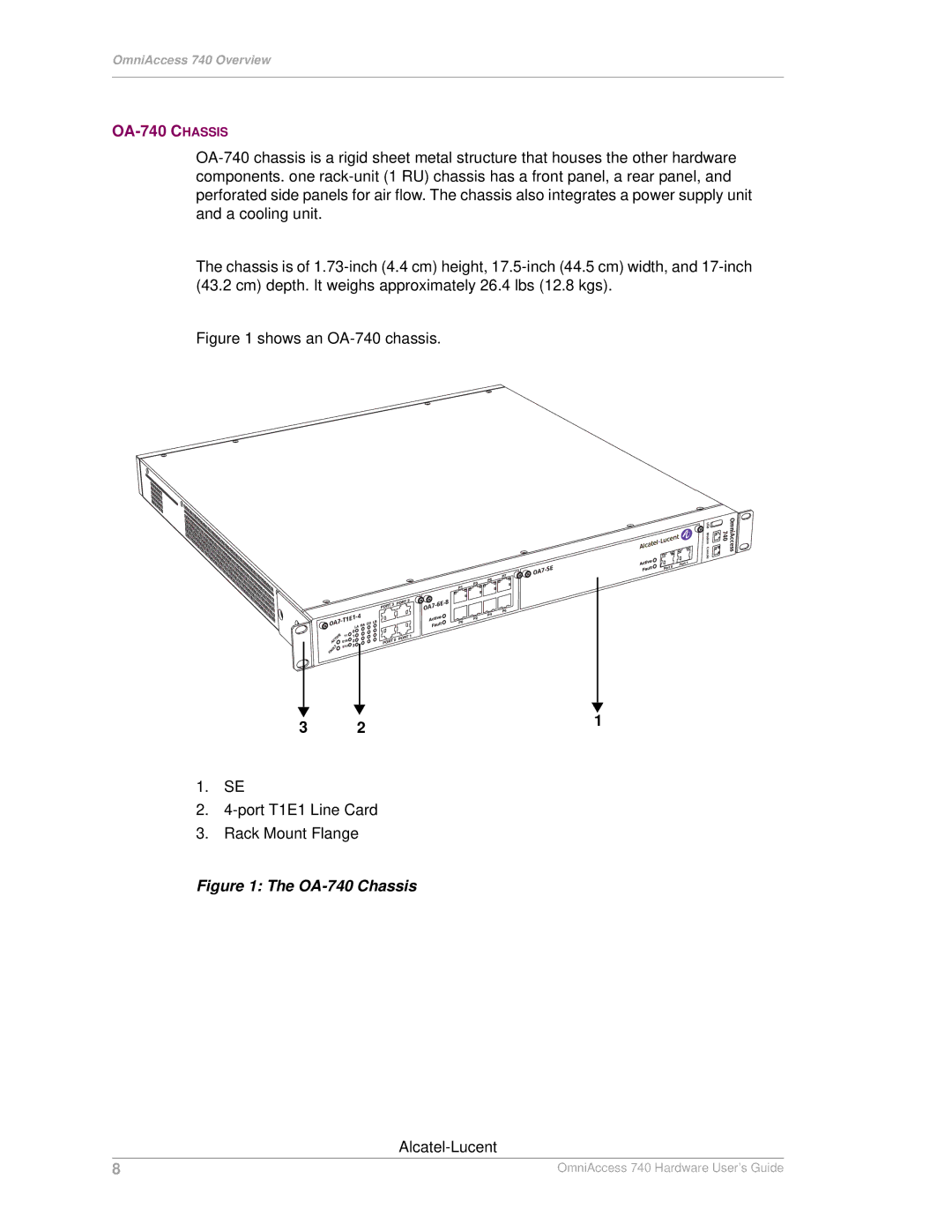 Alcatel-Lucent manual OA-740 Chassis 