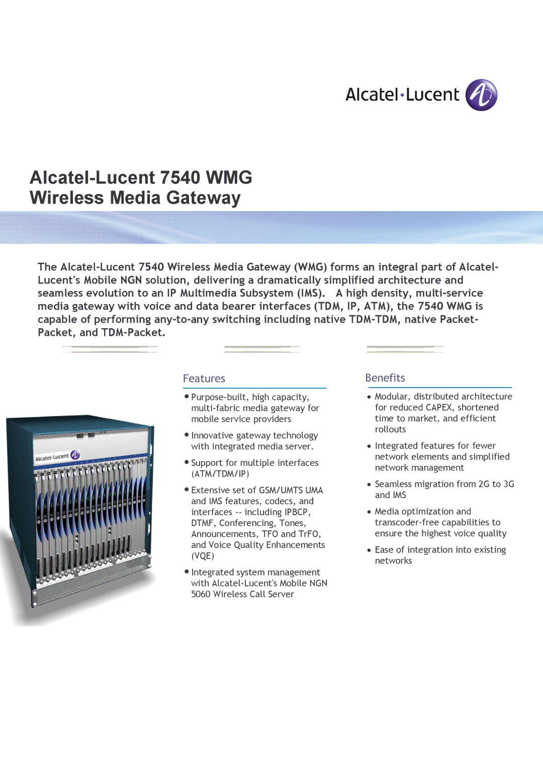 Alcatel-Lucent 7540 WMG manual #!$#% 