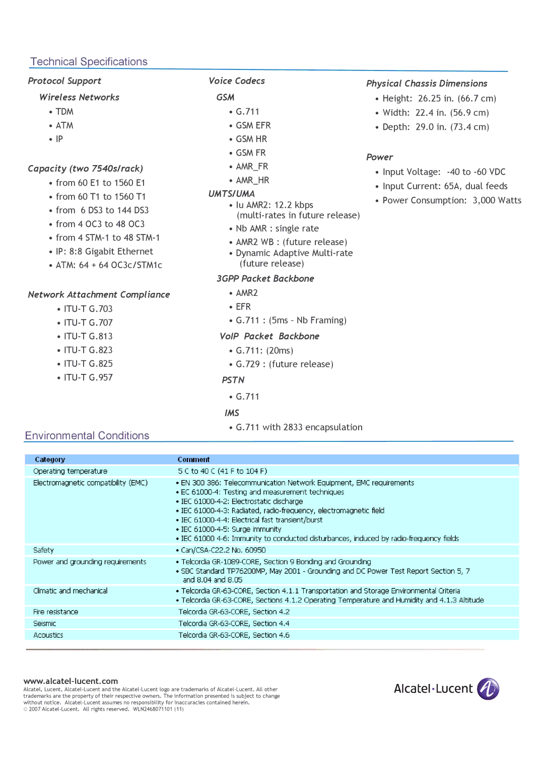 Alcatel-Lucent 7540 WMG manual Efbe 