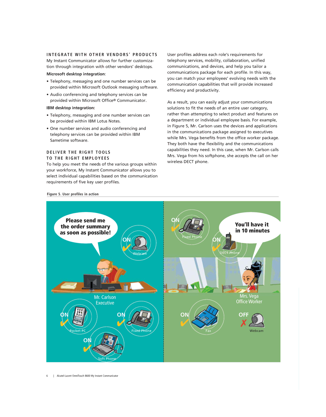 Alcatel-Lucent 8600 manual Microsoft desktop integration, IBM desktop integration 