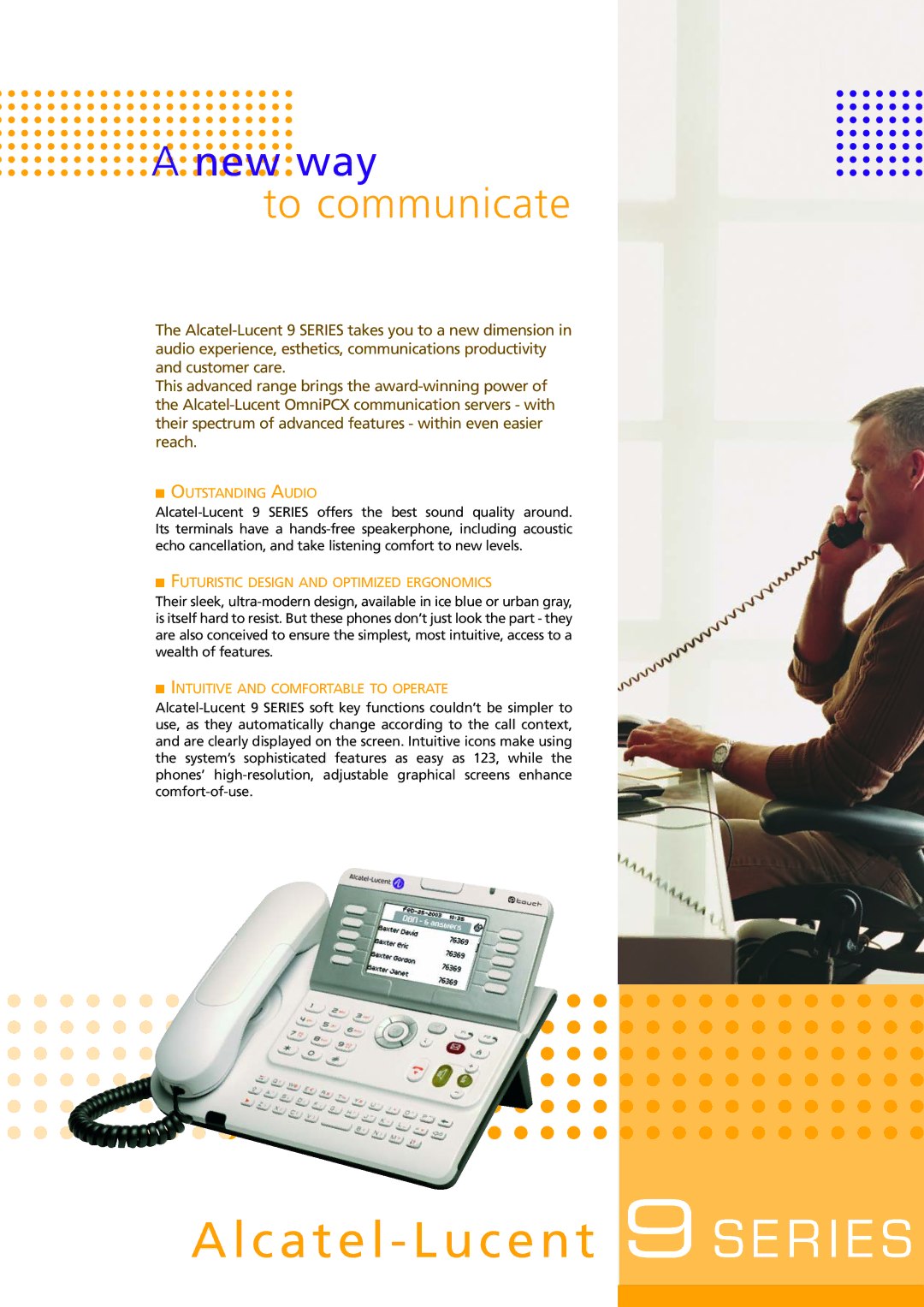 Alcatel-Lucent 9 Series manual New way, To communicate 