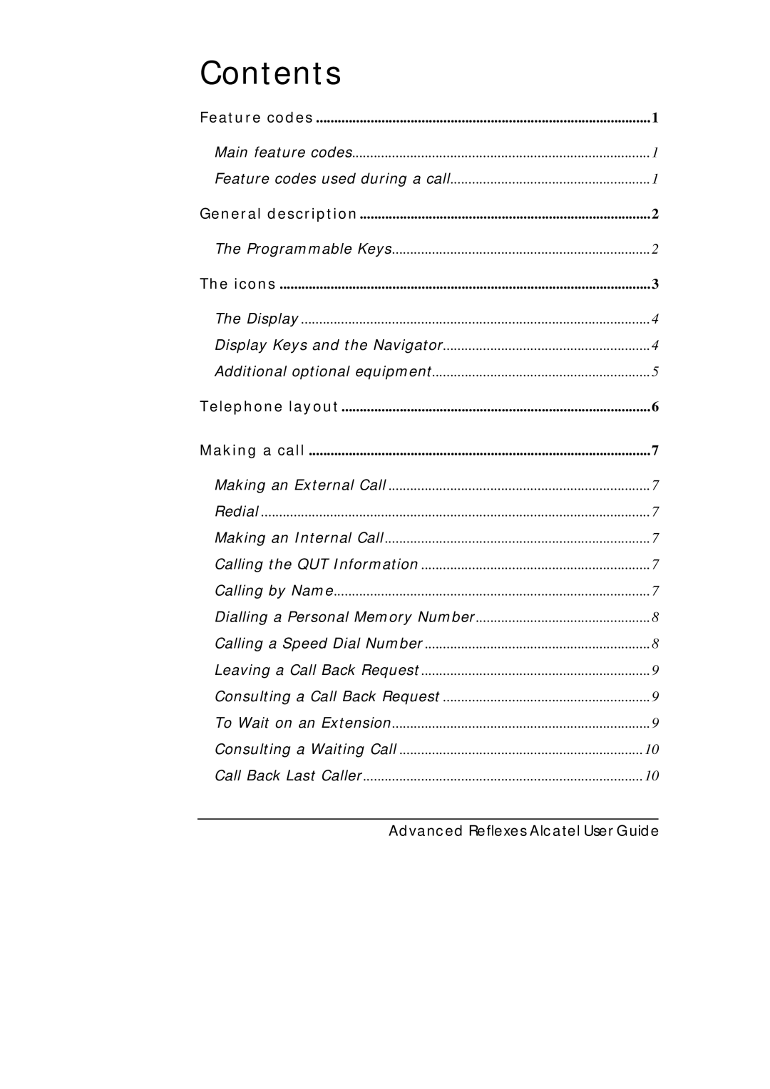 Alcatel-Lucent Alcatel 4400 manual Contents 