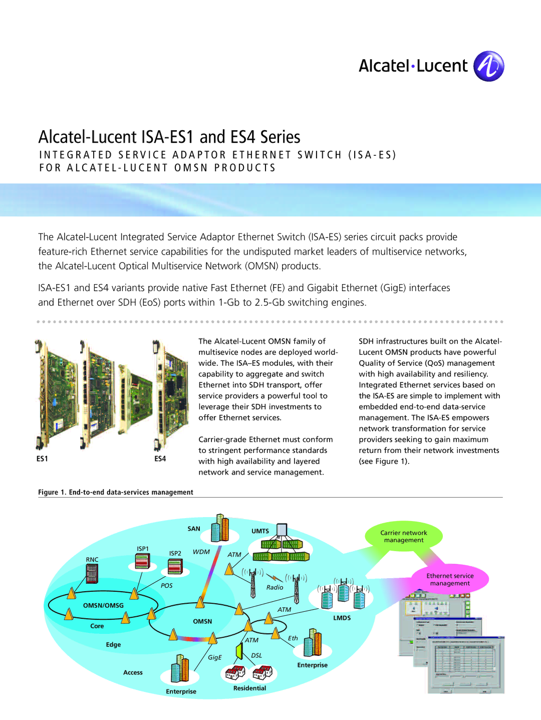 Alcatel-Lucent ISA-ES1, ES4 Series manual To stringent performance standards, With high availability and layered 