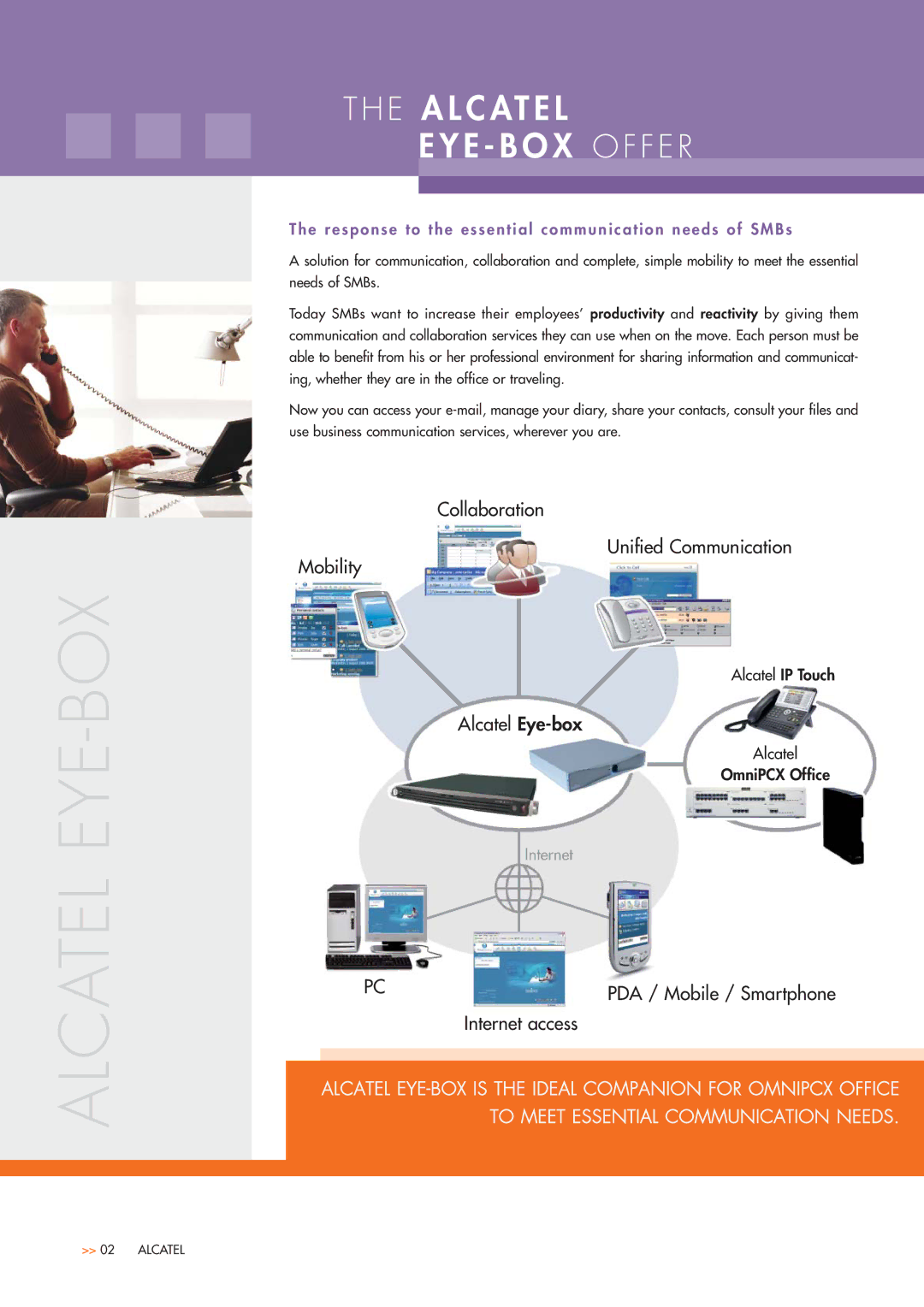 Alcatel-Lucent Eye-Box manual Collaboration Unified Communication Mobility, Alcatel Eye-box, PDA / Mobile / Smartphone 