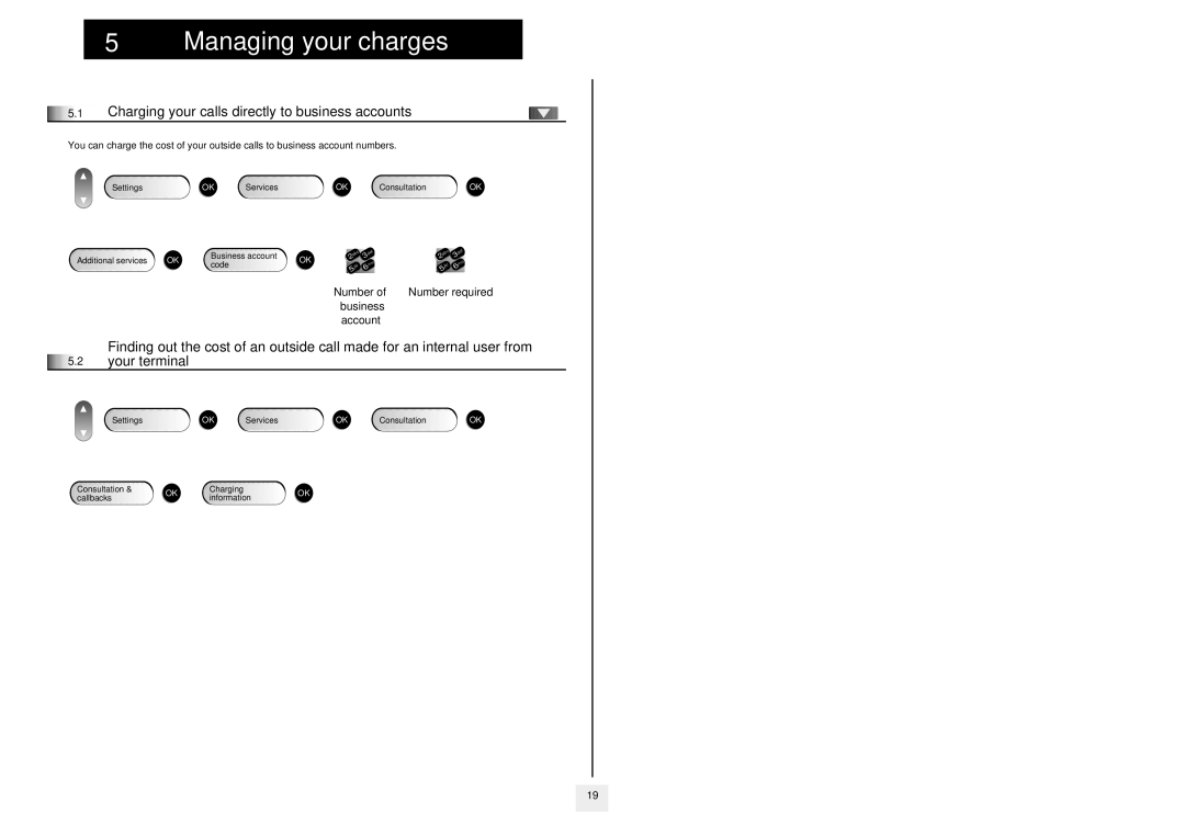 Alcatel-Lucent IP Touch 4018, IP Touch 4008 manual Managing your charges, Charging your calls directly to business accounts 