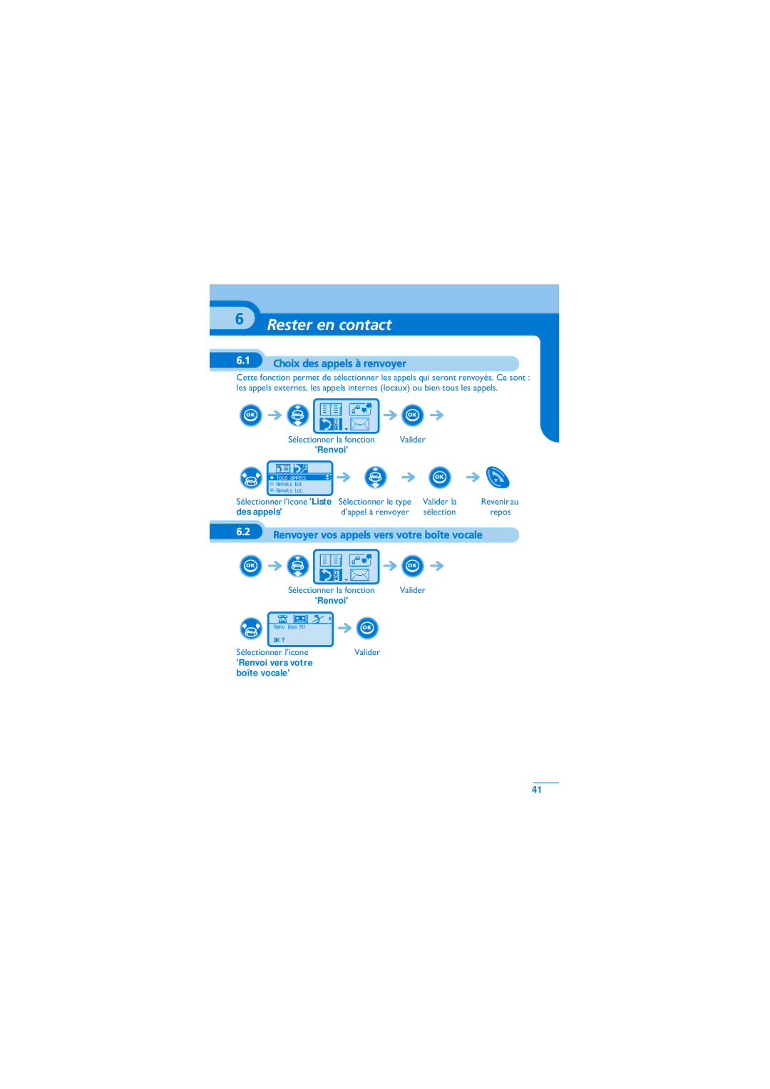 Alcatel-Lucent Mobile Reflexes 100 manual Rester en contact 