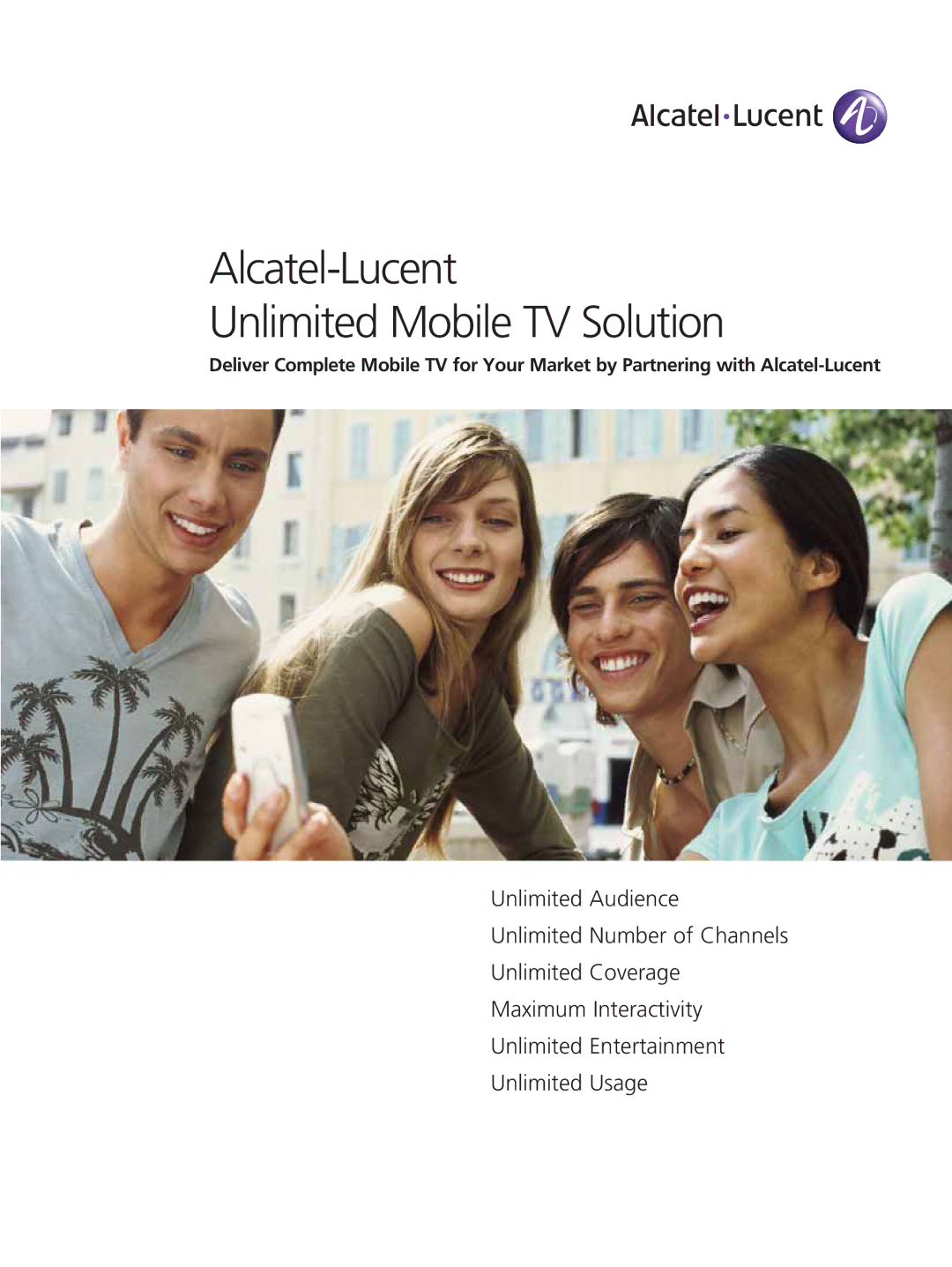 Alcatel-Lucent manual Alcatel-Lucent Unlimited Mobile TV Solution 