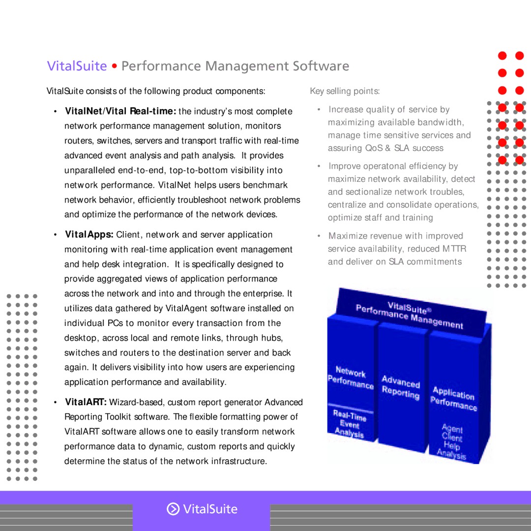 Alcatel-Lucent OS9000 manual VitalSuite Performance Management Software 