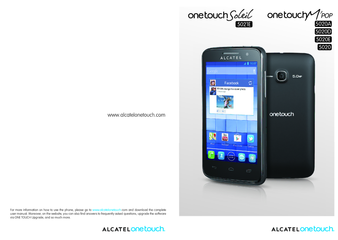 Alcatel M'Pop, 5020D manual 5021E 