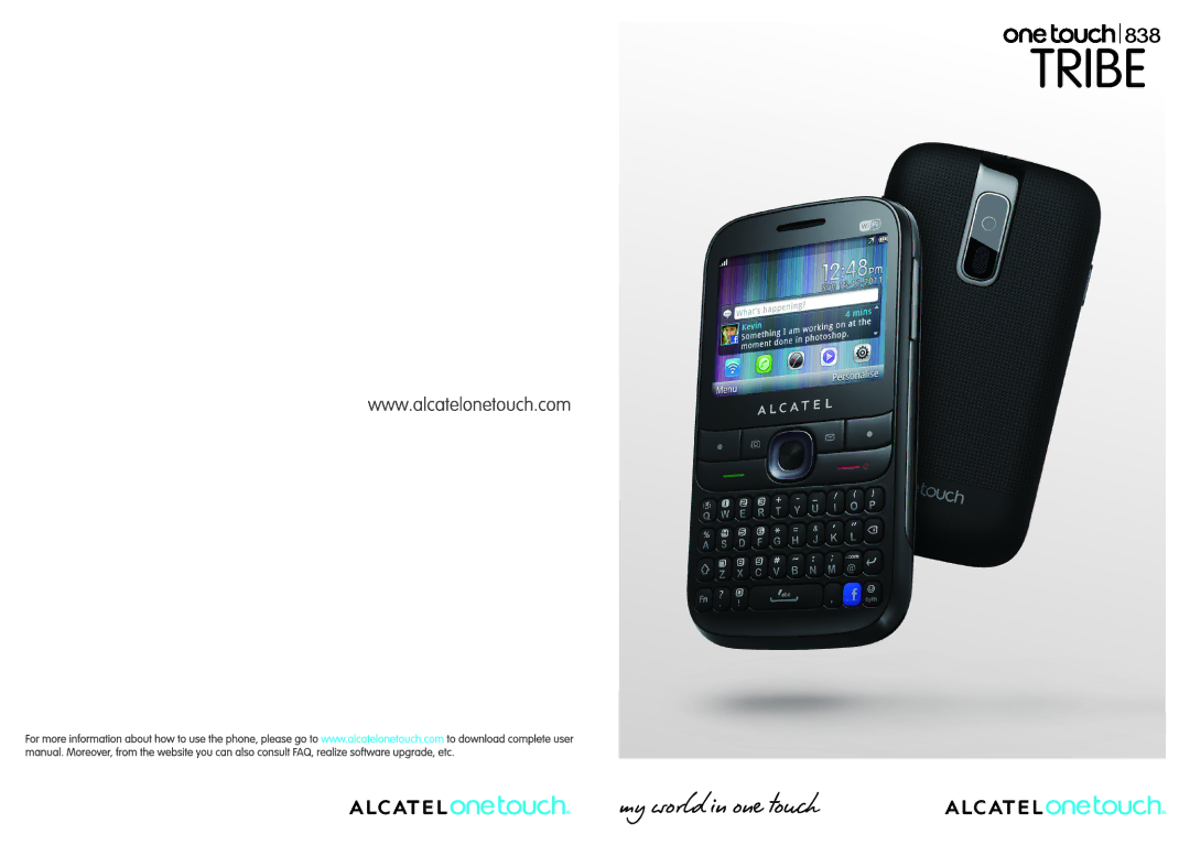 Alcatel ONE TOUCH 838F manual 