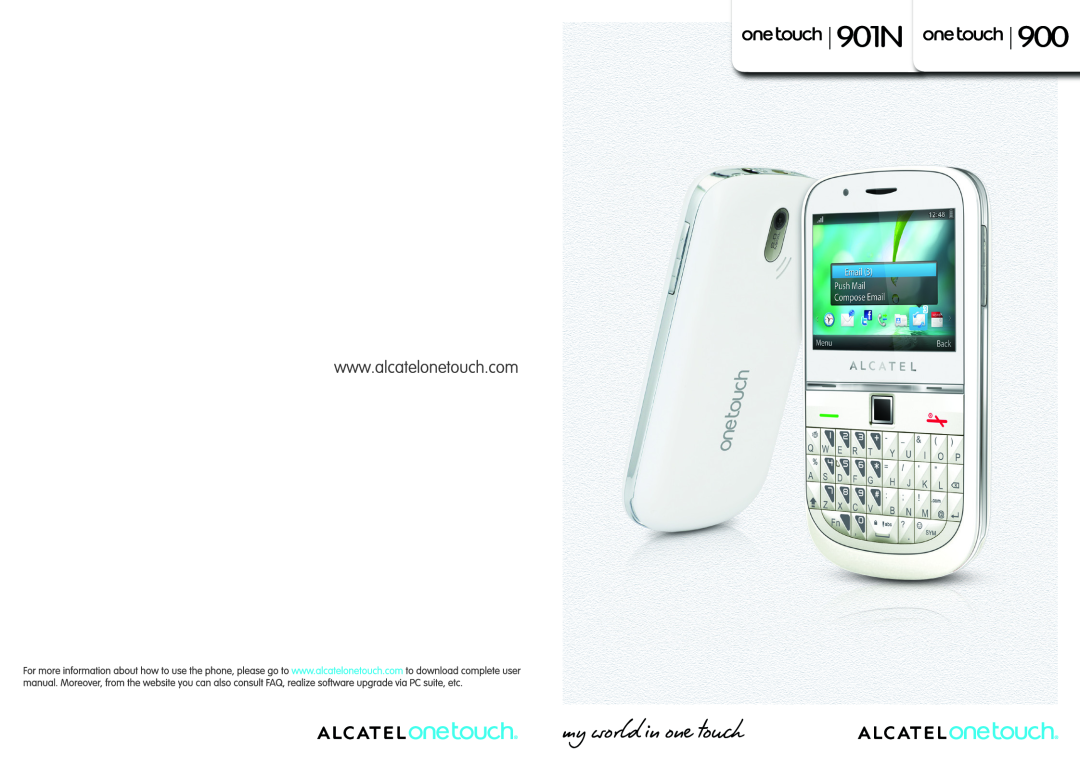 Alcatel ONE TOUCH 900, ONE TOUCH 901/901D manual 