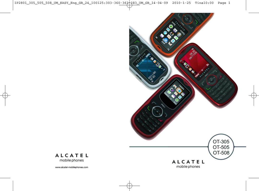 Alcatel manual OT-305 OT-505 OT-508 