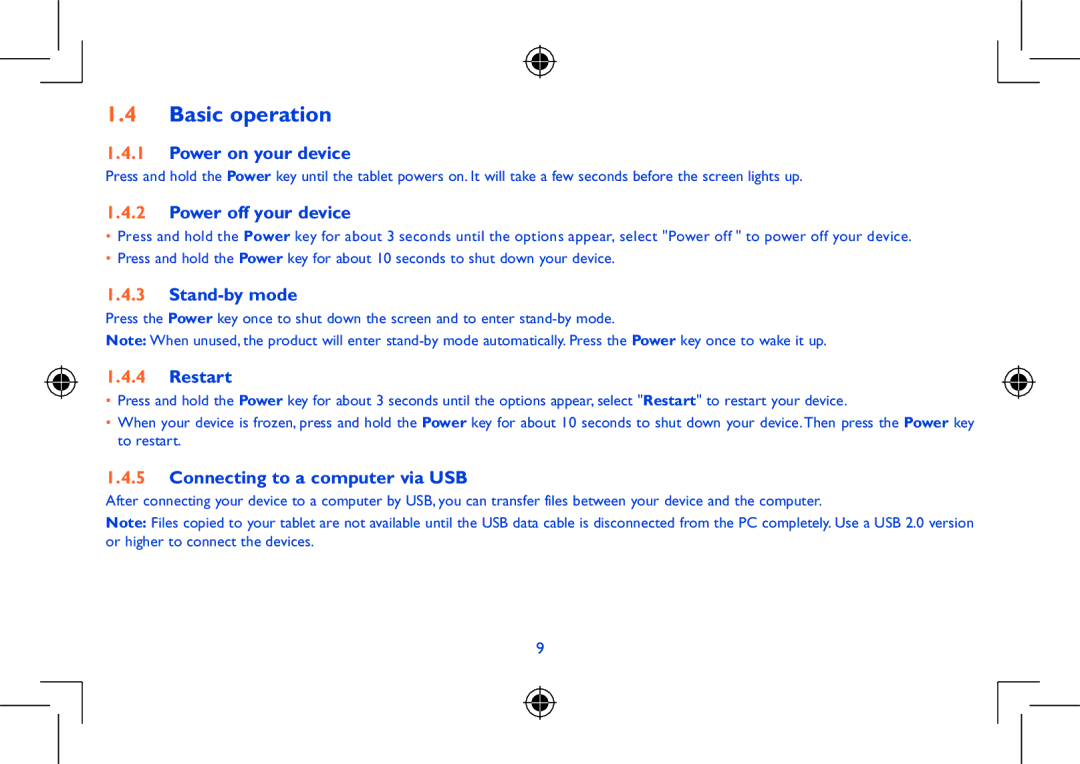 Alcatel Pixi 8 manual Basic operation 