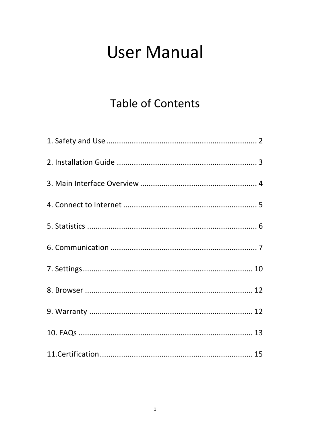 Alcatel X090 manual Table of Contents 