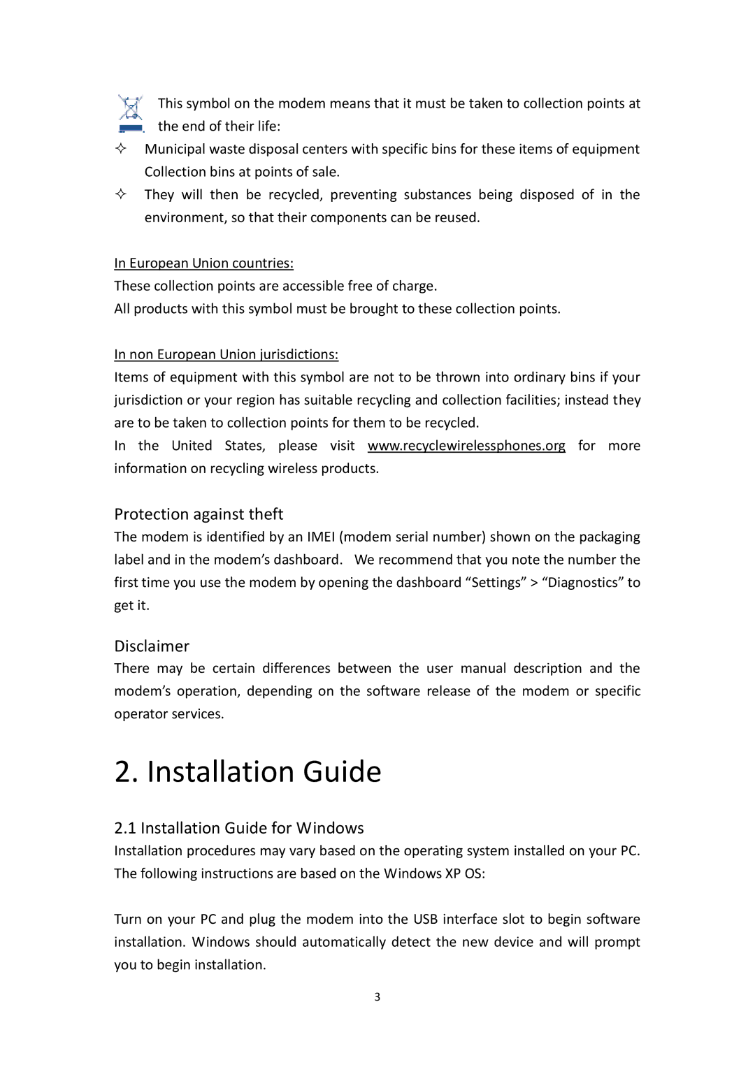 Alcatel X090 manual Installation Guide, Protection against theft 