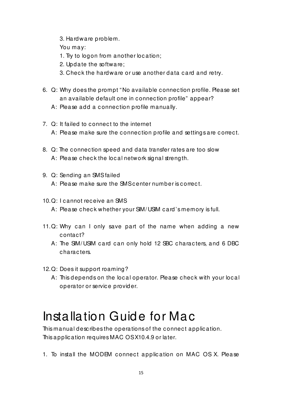 Alcatel X220 - 7.2 MBPS manual Installation Guide for Mac 