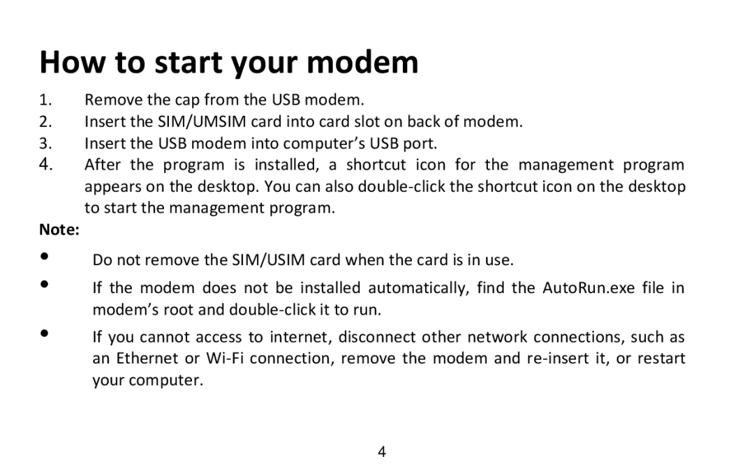 Alcatel X602 manual How to start your modem 