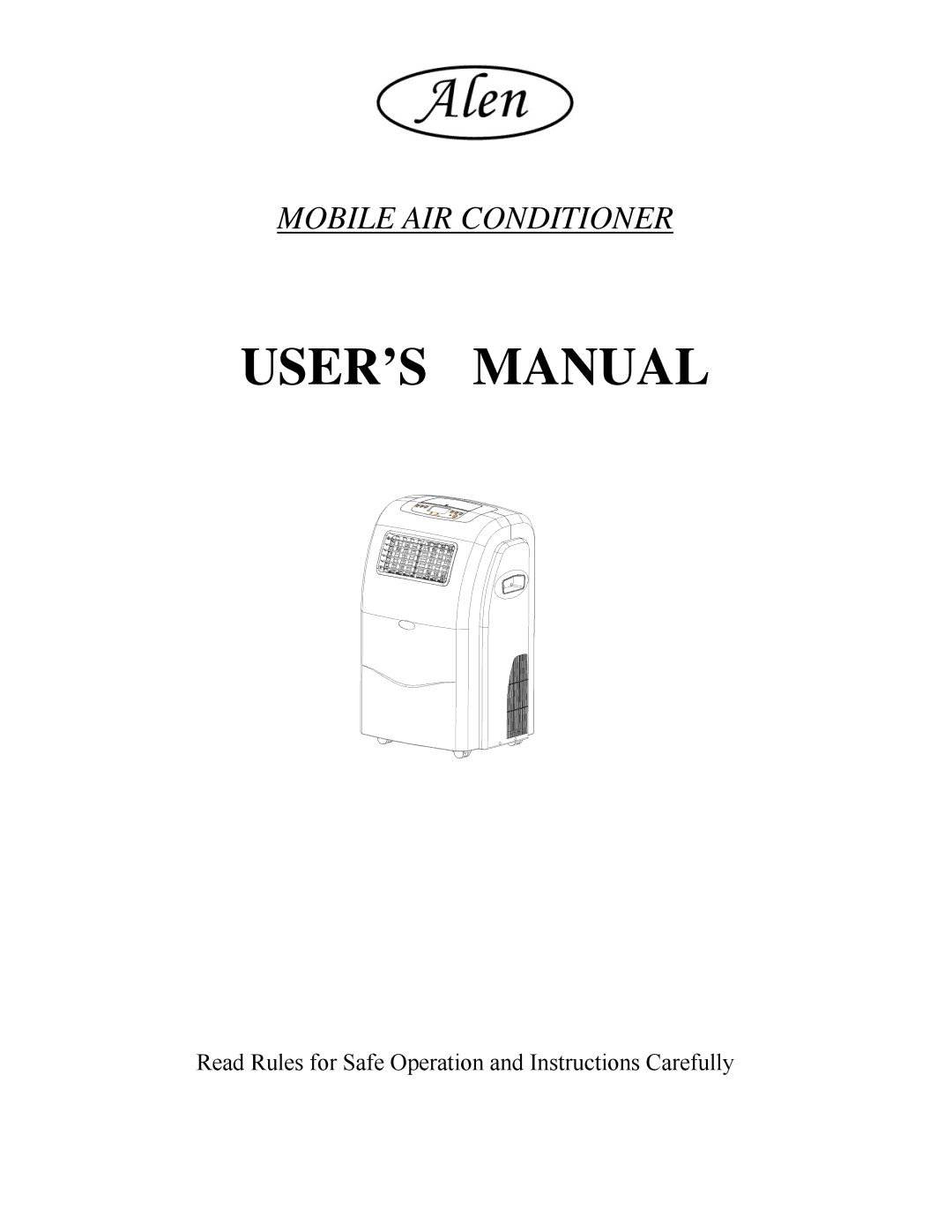 Alen C360, C475A user manual USER’S Manual 