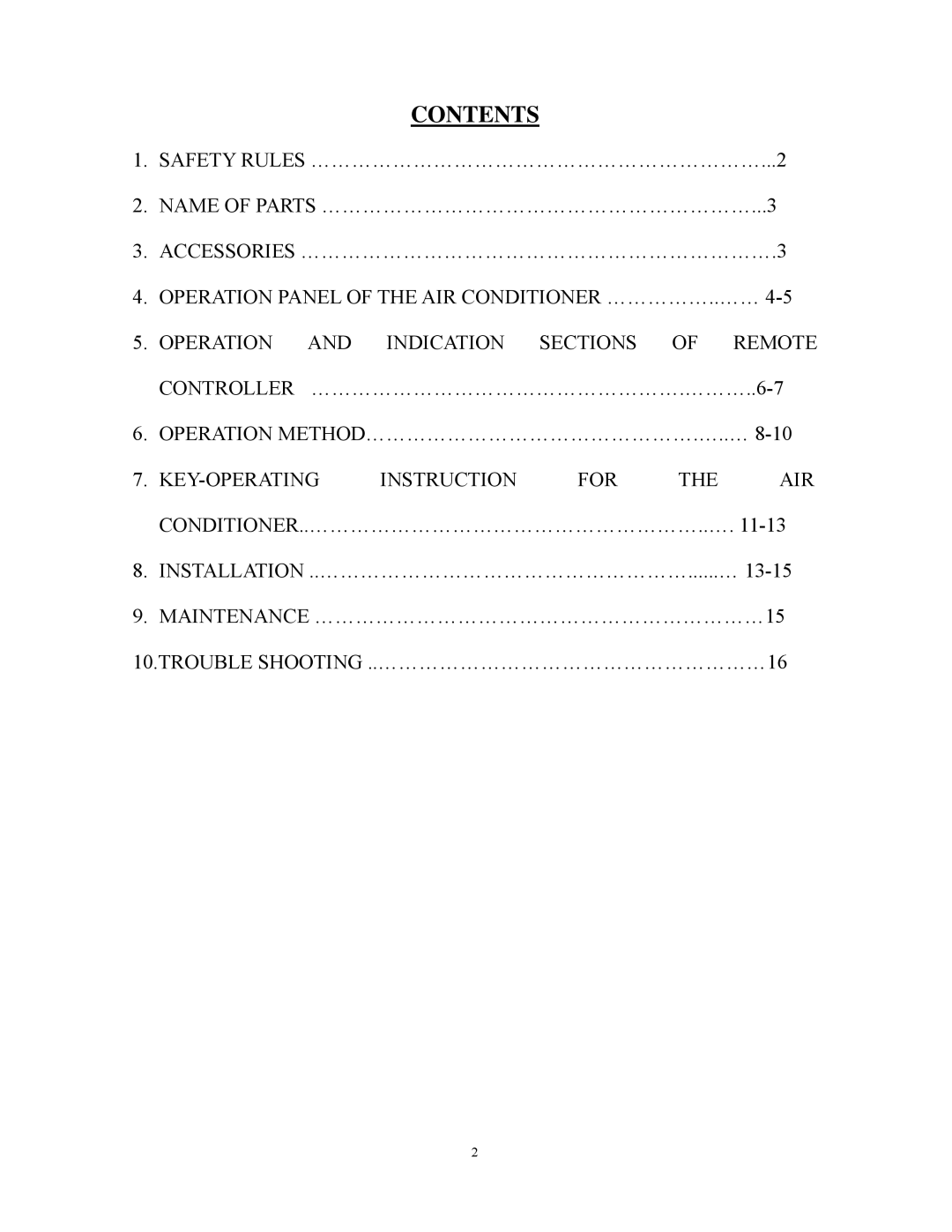 Alen C475A, C360 user manual Contents 