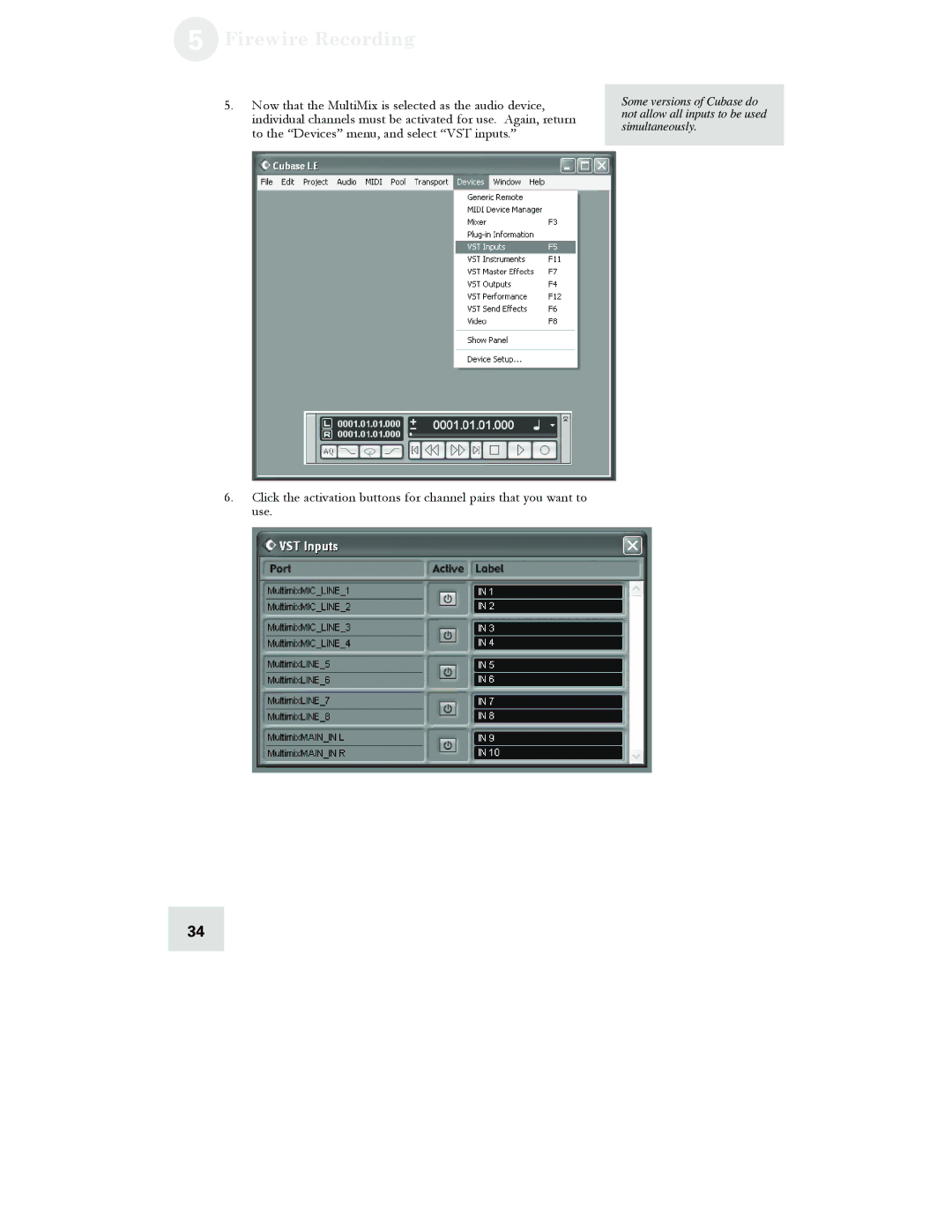 Alesis 12, 16, 12 FireWire, 16 FireWire manual Firewire Recording 