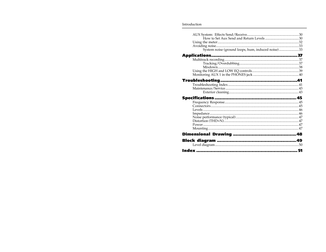 Alesis 12R manual Dimensional Drawing, Applications 