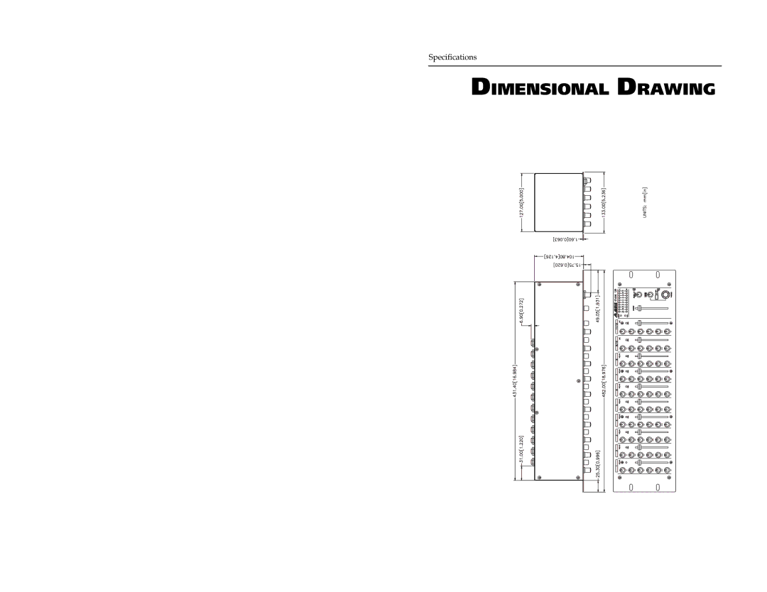 Alesis 12R manual Dimensional Drawing 