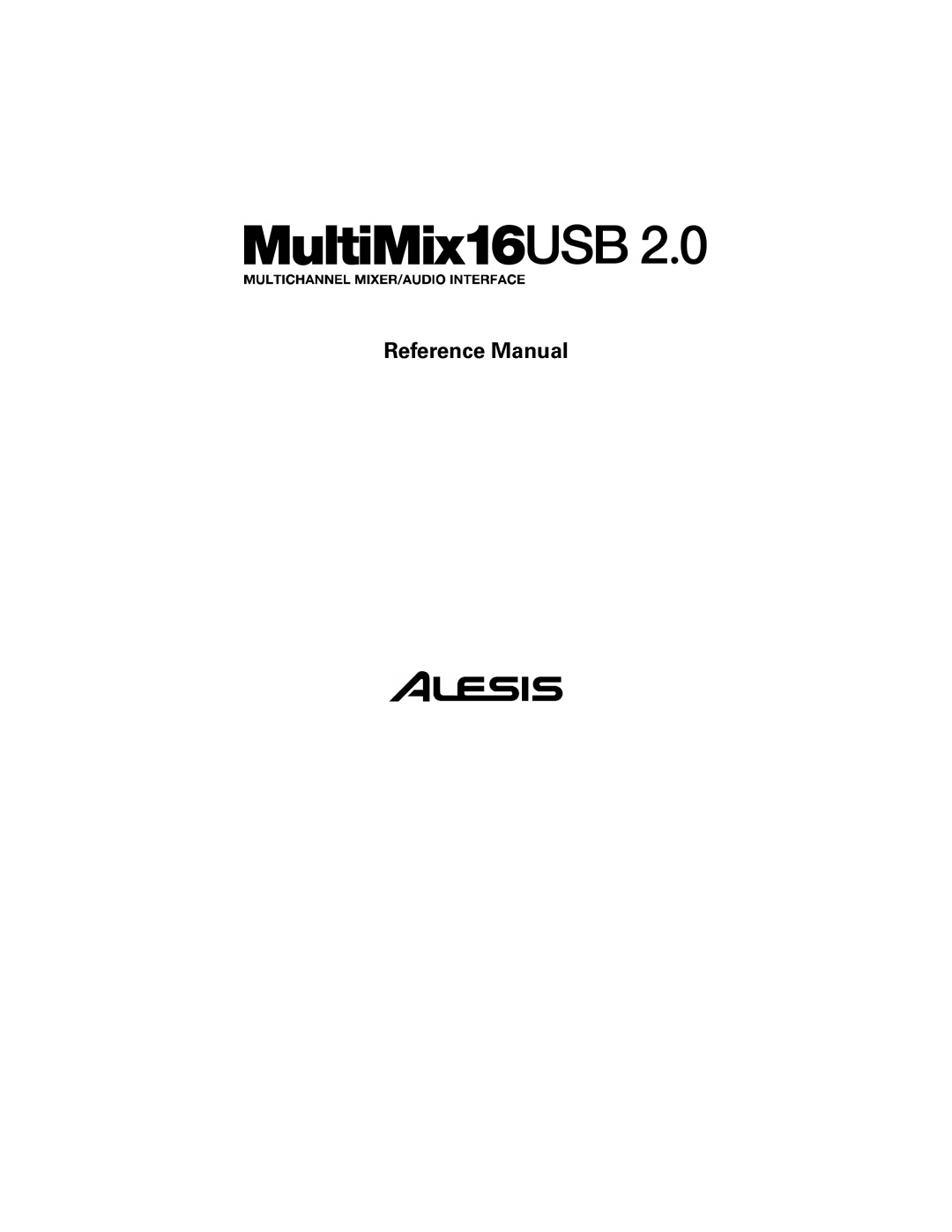 Alesis 16 manual Reference Manual 