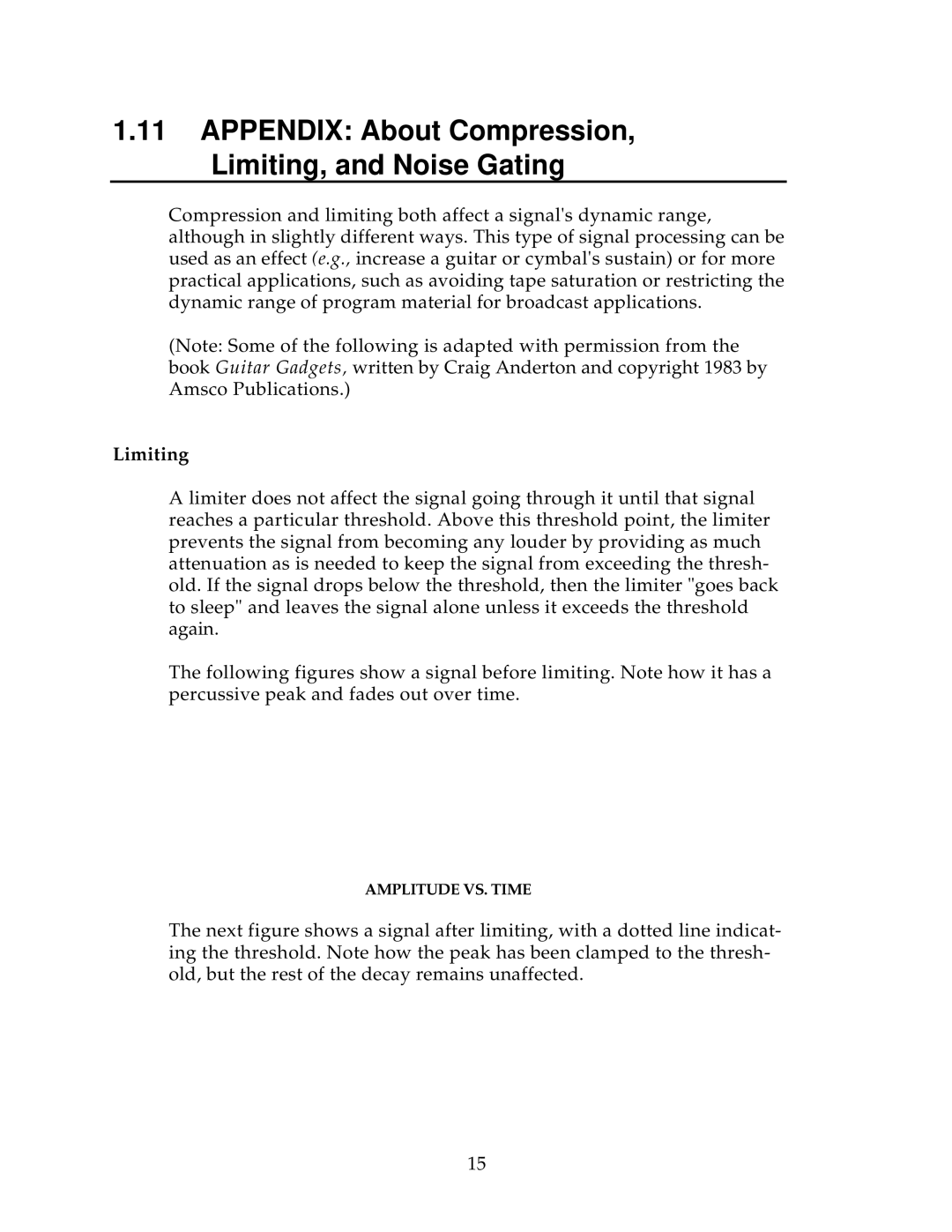 Alesis 3630 manual Appendix About Compression, Limiting, and Noise Gating 