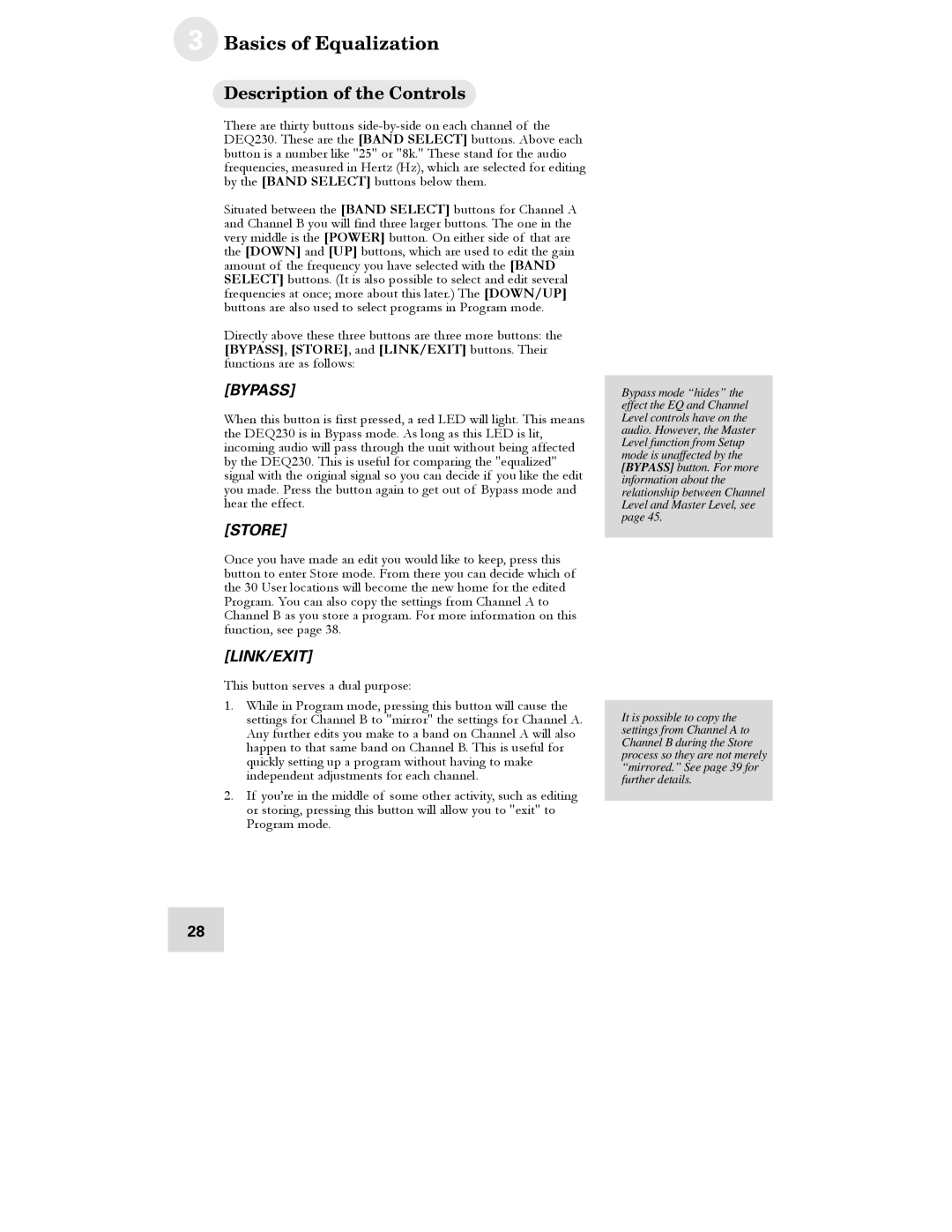 Alesis DEQ230D manual Basics of Equalization, Description of the Controls 