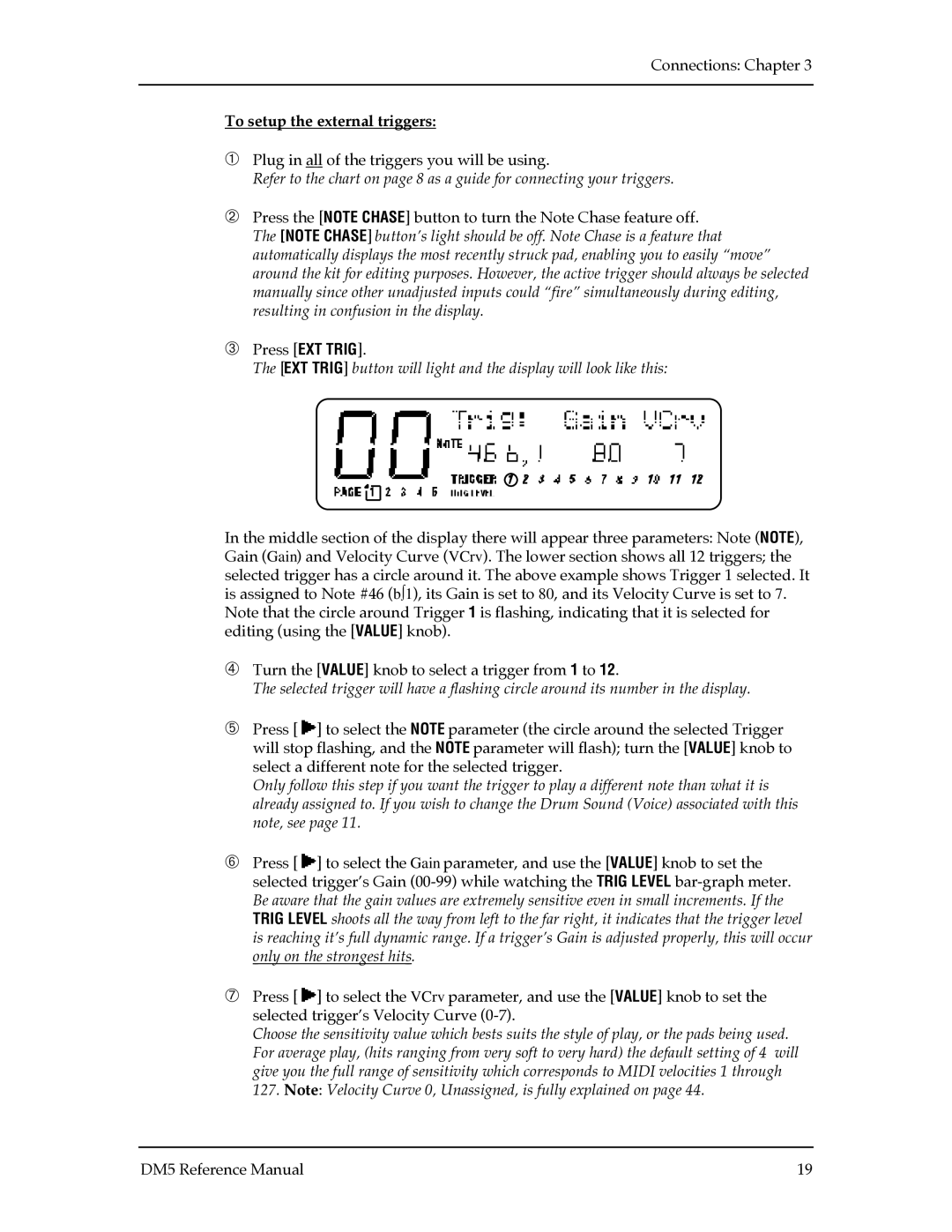 Alesis DM5 manual To setup the external triggers 