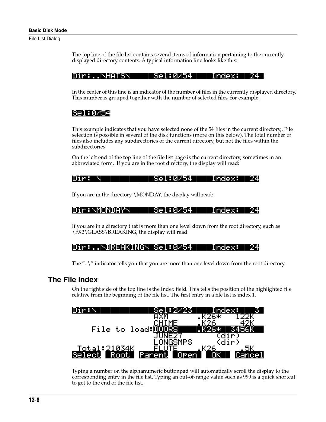 Alesis K2661 specifications File Index, AXM.K26*122K 