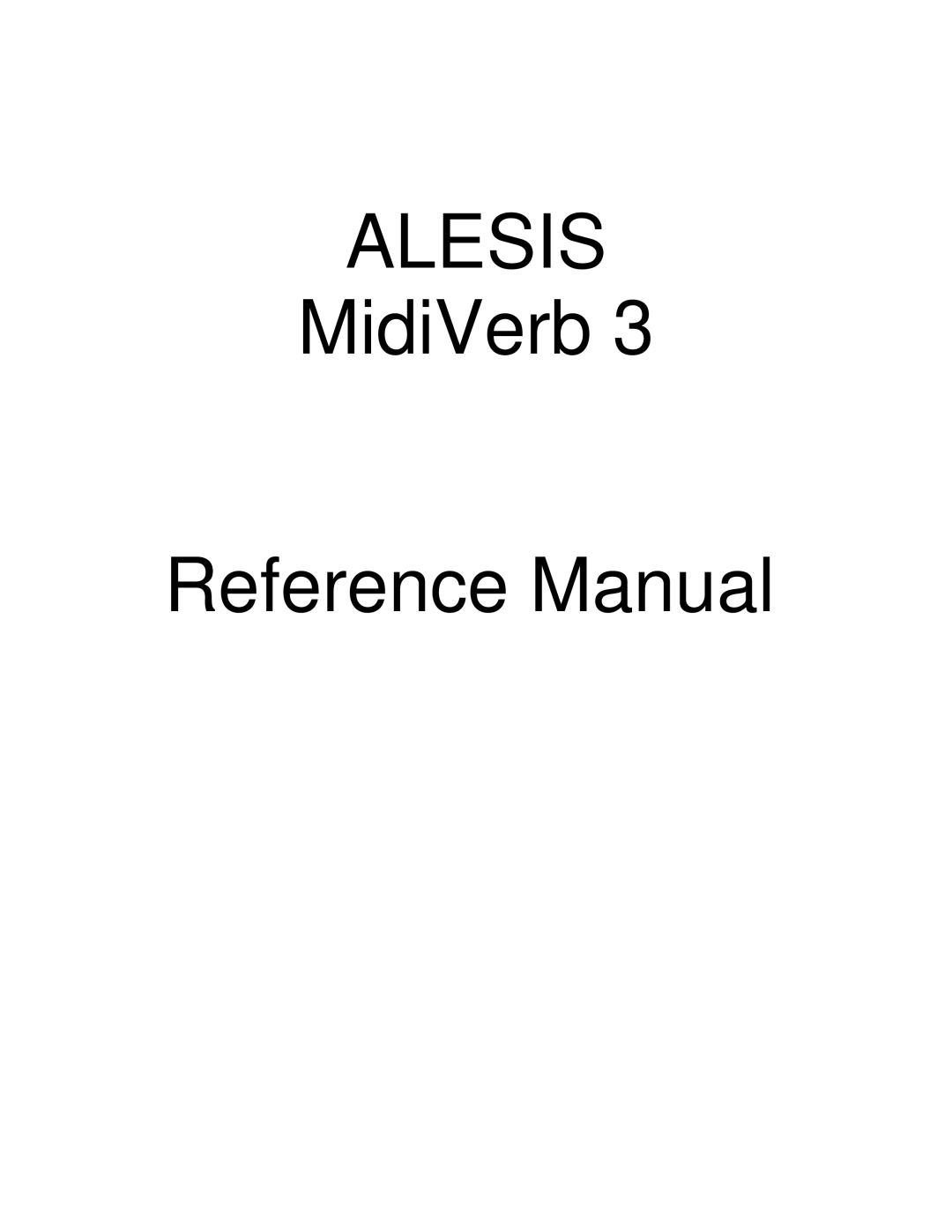 Alesis MIXING CONSOLES manual Alesis 