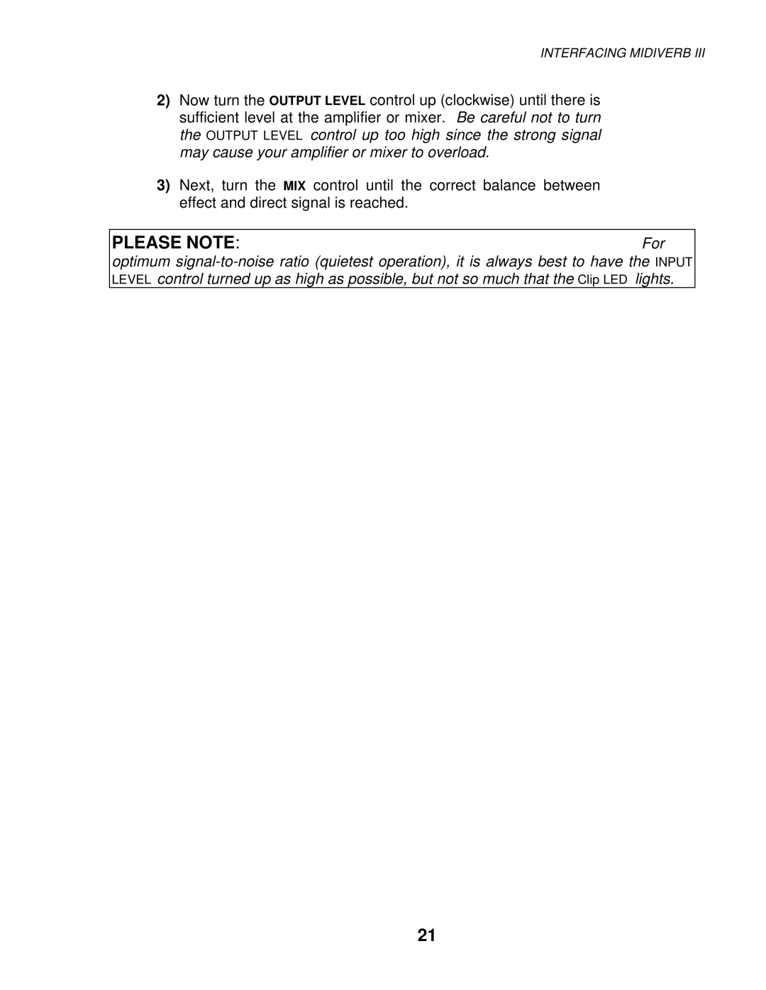 Alesis MIXING CONSOLES manual Please NOTEFor 