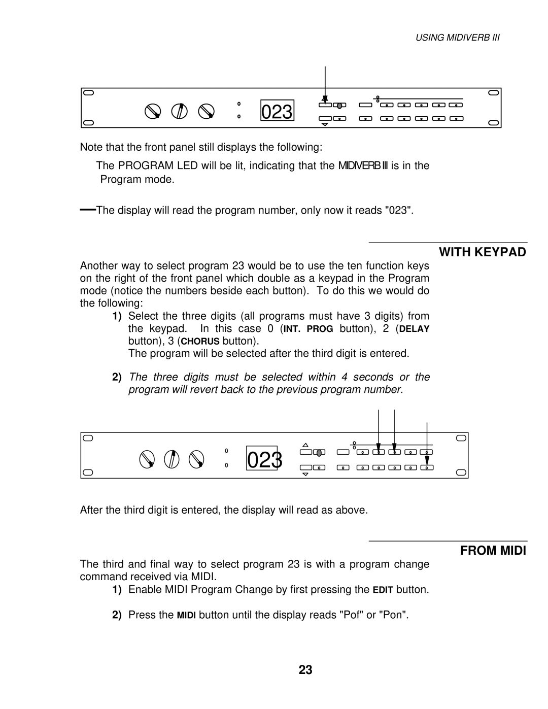 Alesis MIXING CONSOLES manual With Keypad, From Midi 