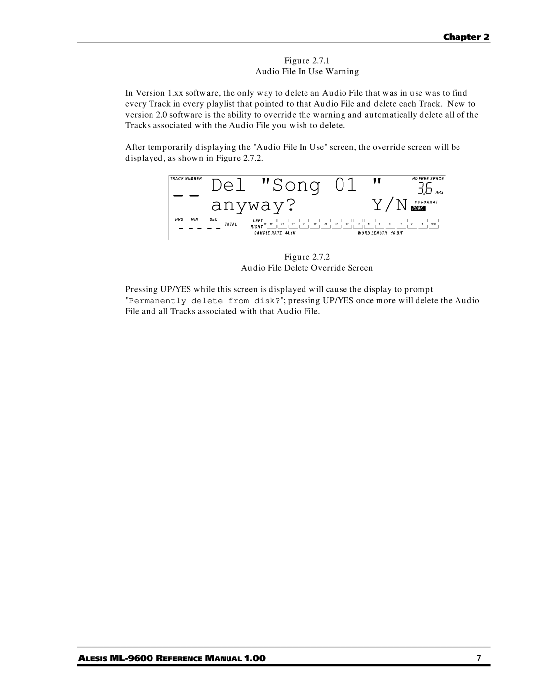 Alesis ML-9600 owner manual Chapter 