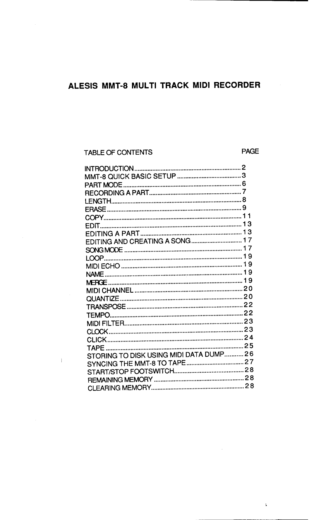 Alesis MMT-8, HR-16:B instruction manual Erase 