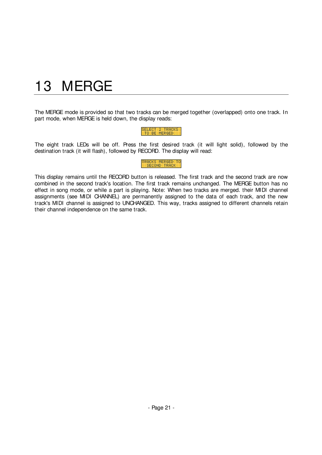 Alesis MMT-8 manual Merge 