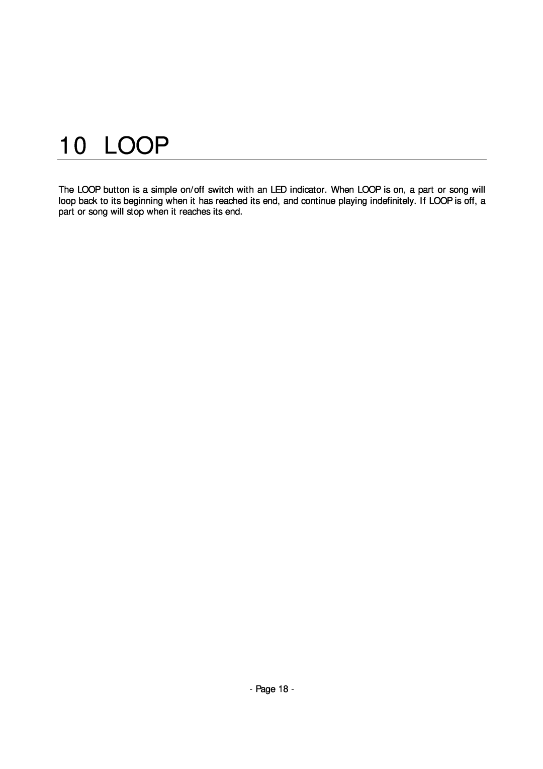 Alesis MMT-8 manual Loop, Page 