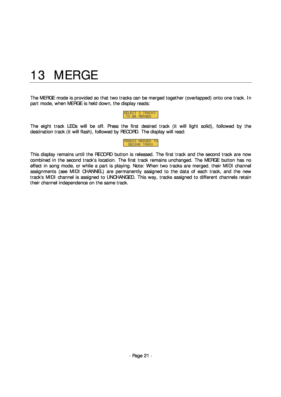 Alesis MMT-8 manual Merge 