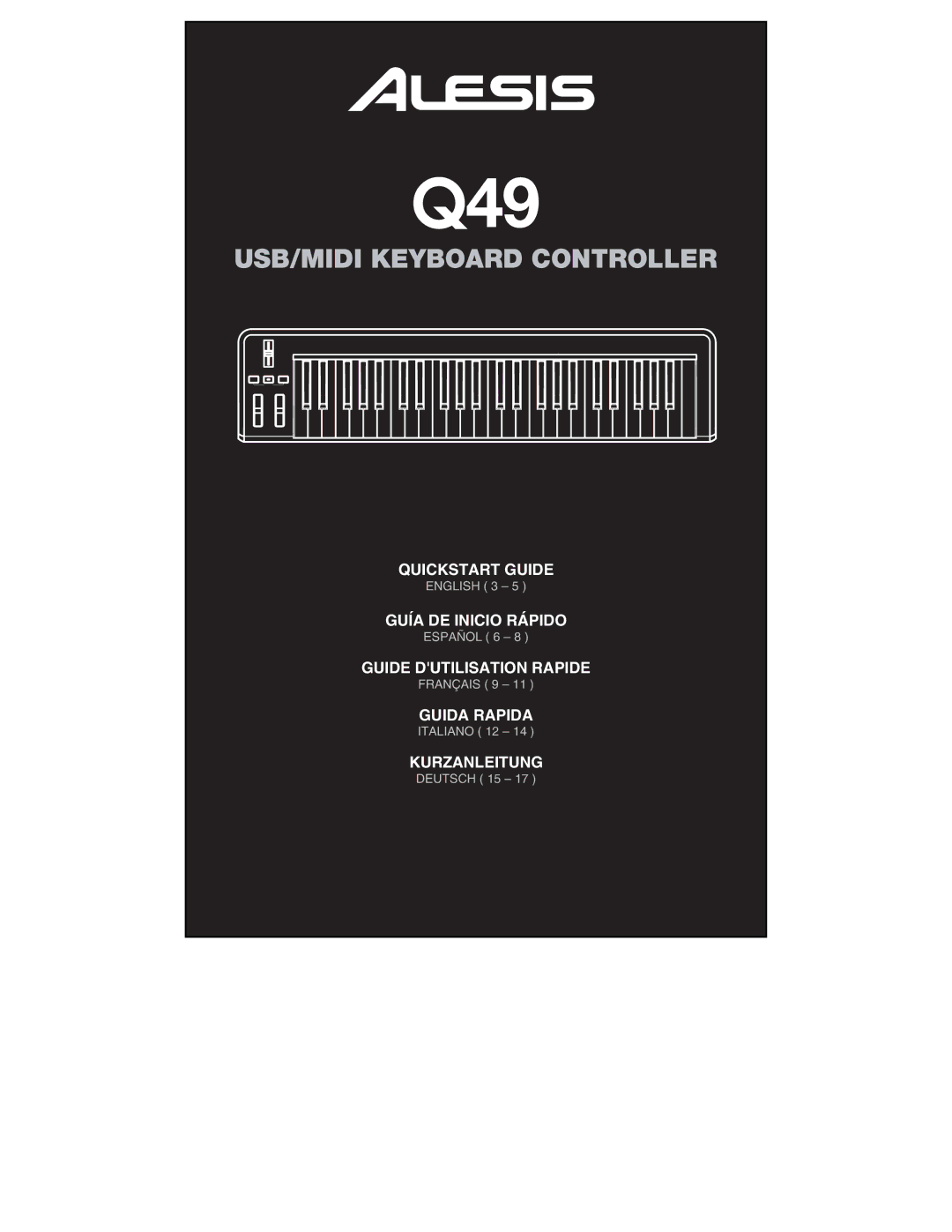 Alesis Q49 quick start USB/MIDI Keyboard Controller 