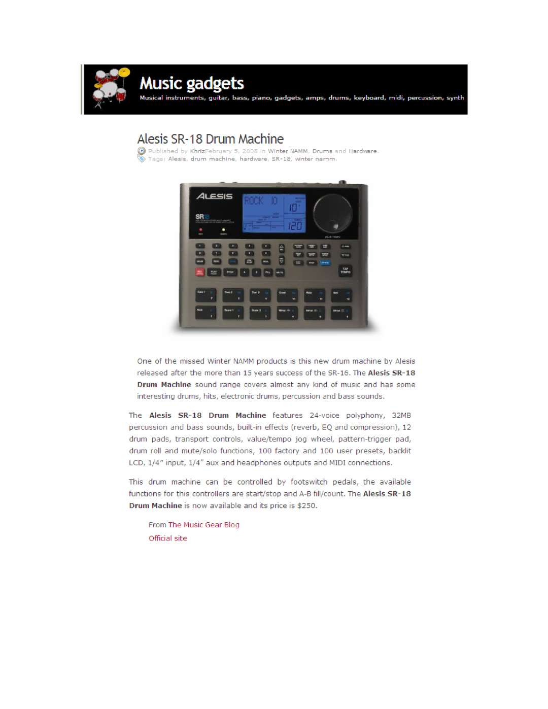 Alesis SR-18 manual 