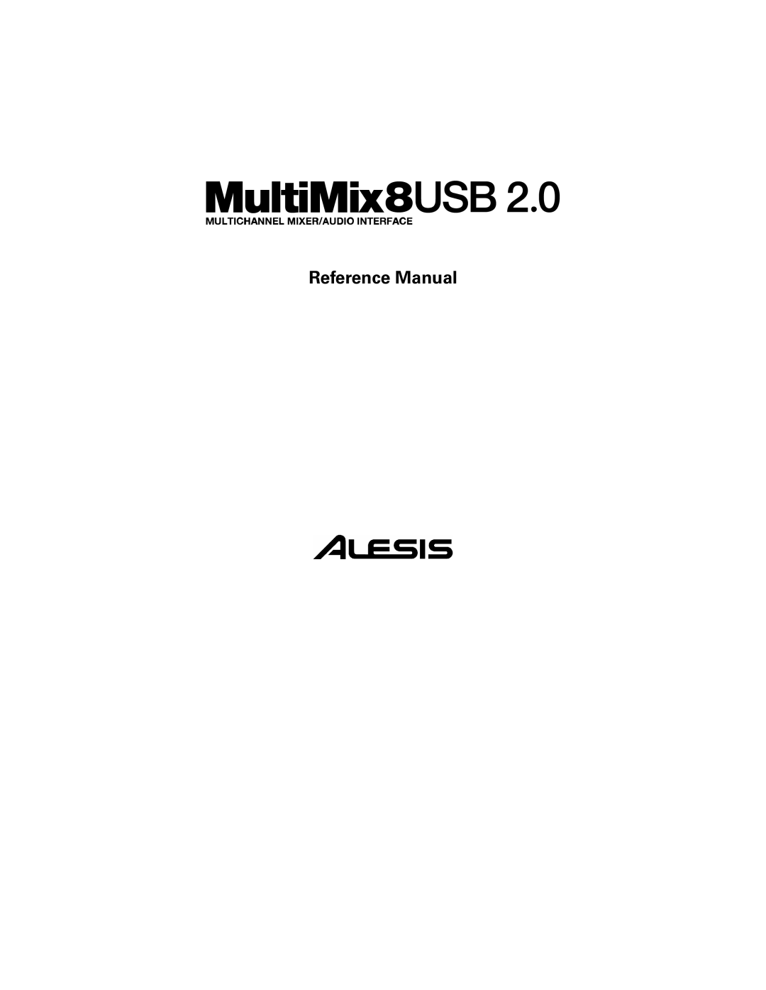 Alesis USB2.0 manual Reference Manual 