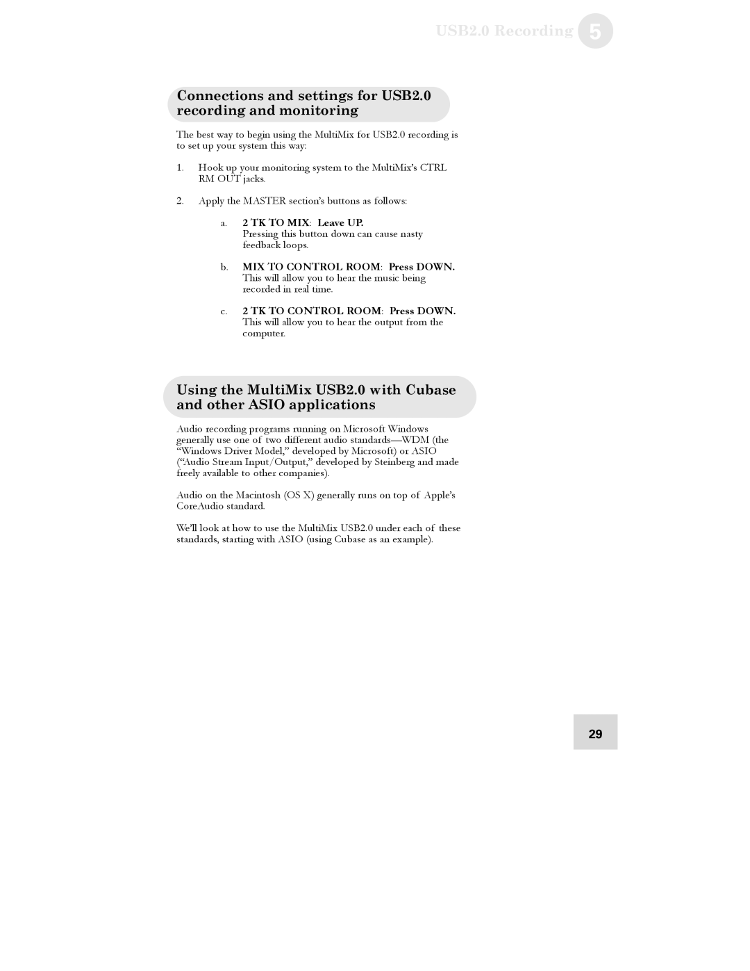 Alesis manual Connections and settings for USB2.0 recording and monitoring 